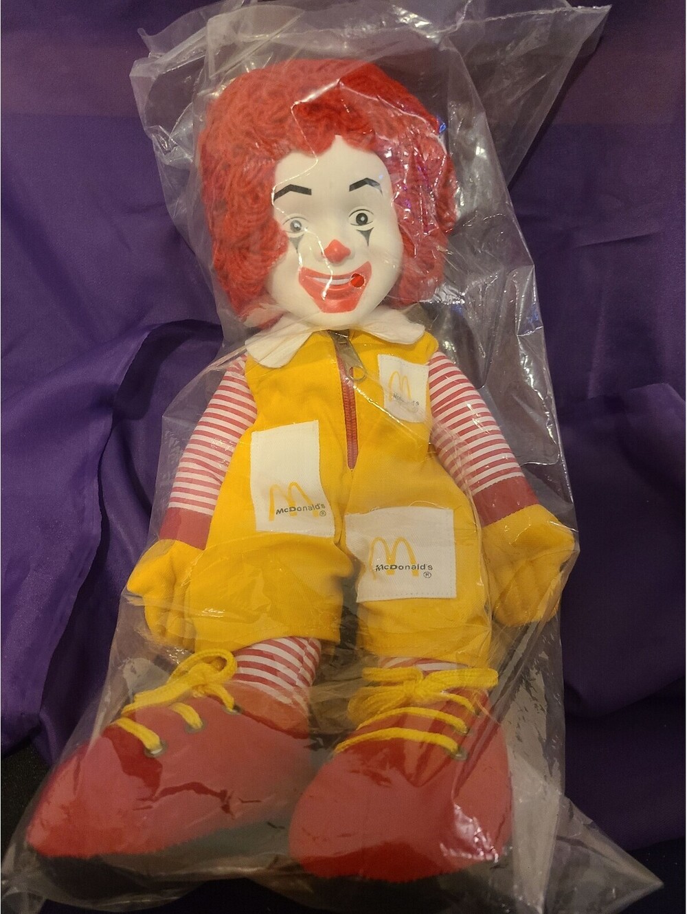 Vintage McDonald's Ronald McDonald Plush Doll in Original Packaging